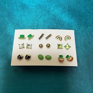 Set of 12 St. Patrick’s Day earrings